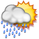 Moderate rain at times