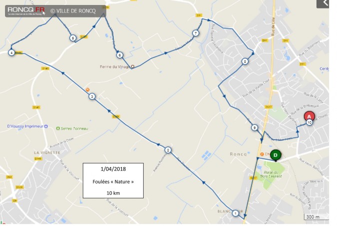 2018 - parcours foulees