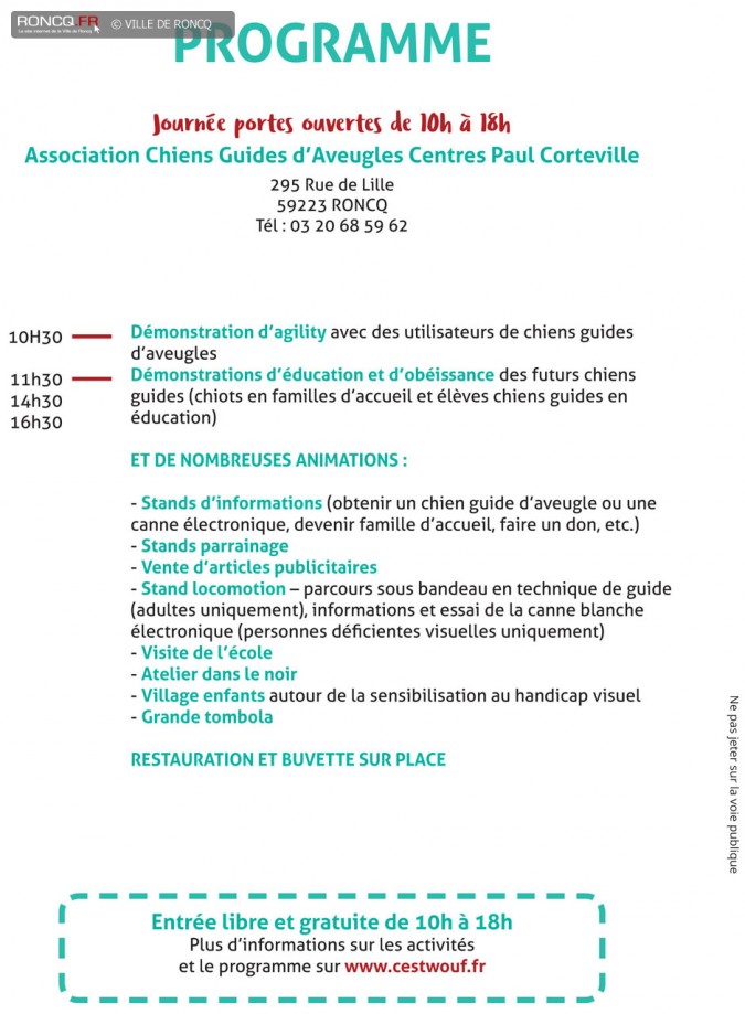 2019 - chiens guides annonce